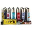 Wholesale Clipper Flint Reusable Lighters Assorted Designs - License Plates 