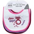 Nursery Time Baby Girl Days of the Week Princess Design Bibs