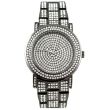 Wholesale NY London Mens Classic Bling Crystals Dial Fashion Watch - Gun Black