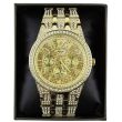 Wholesale Men's Diamante Encrusted NY London Watch - Gold