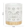 Matte Ceramic Butterfly Oil Burner 11cm 