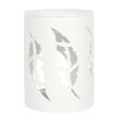 White Feather Cut Out Oil Burner - 9cm 