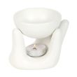 White Hand Ceramic Oil Burner - 11.5cm 