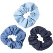 Denim Style Hair Scrunchie – Large 13cm Assorted Blue