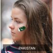 wholesale Pakistan Flag Face Sticker - Pack of 2 Stickers 