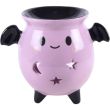 Pastel Bat Brew Cauldron Oil Burner - 12cm