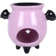 Pastel Bat Brew Cauldron Oil Burner - 12cm