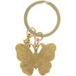 Pastel Blue Butterfly Enamel Keyring