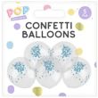 Pastel Glitter Confetti Party Balloons – 5 Pack