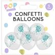 Pastel Glitter Confetti Party Balloons – 5 Pack