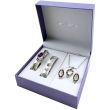 Paul Salatini Ladies Watch Gift Set - Purple/Silver (2354)