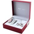 Paul Salatini Ladies Watch Gift Set - Red/Silver (2500)