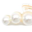 Pearl Bead Transparent Hair Clamp - 9.5cm