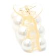 Pearl Bead Transparent Hair Clamp - 9.5cm