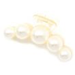 Pearl Bead Transparent Hair Clamp - 9.5cm