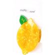 Yellow Pearlescent Lemon Shaped Hair Clamp - 7cm
