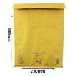 Brown Paper Padded Envelopes - Peel & Seal Jiffy Bags - 270mm x 365mm 