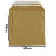 A5 Cardboard Rigid Envelopes - Peel and Seal - 180mm x 180mm
