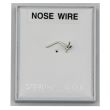 Sterling Silver Percentage Design Nose Wire 
