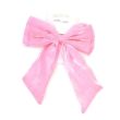 Pink Diamante Double Hair Bow with Barrette