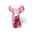 Pink & Red Heart Print Hair Clamp - 7cm