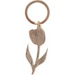 Pink Tulip Floral Keyring