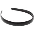 Plastic Alicebands With Small Teeth - Black (1.5cm Wide)