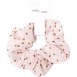 Polka Dot Print Fabric Hair Scrunchie - Assorted - 10cm