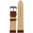 Tan Premium Matte Leather Alligator Grain Watch Straps with Contrast Stitch - 22mm
