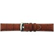 Tan Premium Matte Leather Alligator Grain Watch Straps with Contrast Stitch - 22mm
