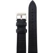 Black Premium Leather Croc Stitched Watch Strap - 20mm