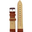 Tan Premium Leather Croc Stitched Watch Straps - 18mm