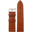 Tan Premium Leather Croc Stitched Watch Straps - 24mm