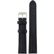 Black Premium Leather Padded Watch Strap - 18mm