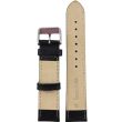 Black Premium Leather Padded Watch Strap - 20mm
