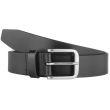 Primehide Men’s Full Grain Leather Belt with Screw Gunmetal Buckle 35mm Wide - Black (X-Large)