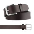 Primehide Men’s Full Grain Leather Belt with Screw Gunmetal Buckle 35mm Wide - Brown (XX-Large)