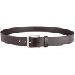 Primehide Men’s Full Grain Leather Belt with Screw Gunmetal Buckle 35mm Wide - Brown (Medium)
