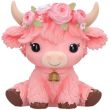 Primrose Pink Flower Cow Figurine - 10.8cm