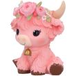 Primrose Pink Flower Cow Figurine - 10.8cm