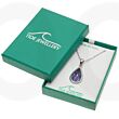 Purple Paua Shell Teardrop Pendant Necklace