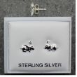Sterling Silver Hare Design Studs