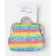 Wholesale Rainbow Glitter Sequin Clasp Purse-9x7cm