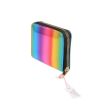 Wholesale Ladies Metallic Rainbow Zip Coin Purse