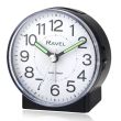 Ravel Mid Sized Bedside Quartz Alarm Clock - Black