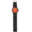 Ravel Men's Velcro Strap Watch  - Orange/Black 