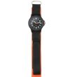Ravel Men's Velcro Strap Watch  - Orange/Black 