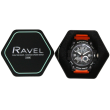 Ravel Men's 5ATM Ana-Digi Sports Watch - Black & Orange