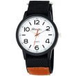 Ravel Men's Classic Dial Velcro Watch Strap-Light Brown/Black