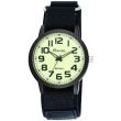 Ravel Men's Velcro Strap Watch - Black (Luminescent)